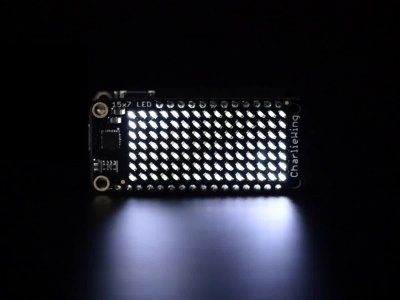 Adafruit 15x7 CharliePlex LED Matrix FeatherWing - Cool White