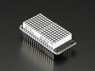 Adafruit 0.8" 8x16 LED Matrix FeatherWing Display Kit - Blue