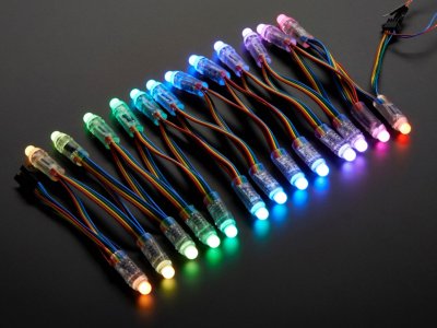 322 Adafruit 12mm Diffused Thin Digital Rgb Led Pixels Strand Of