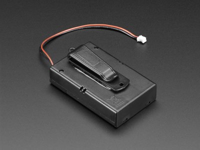 Portapilas 3xAA con Interruptor, Conector JST y Clip Cinturn