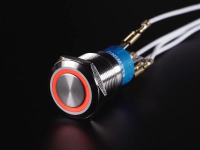 Rugged Metal Pushbutton - 19mm 6V RGB Momentary