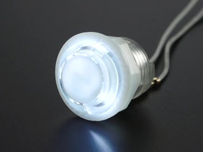 Mini LED Arcade Button - 24mm Translucent Clear