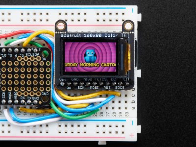 Adafruit 0.96" 160x80 Color TFT Display w/ MicroSD Card Breakou