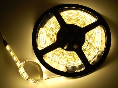 Warm white LED weatherproof flexi-strip 60 LED