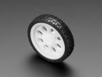 Thin White Wheel for TT DC Gearbox Motors - 65mm Diameter