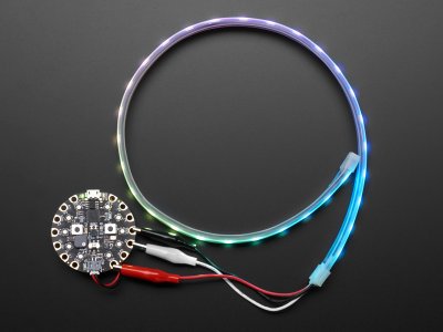 Adafruit NeoPixel LED Strip w/ Alligator Clips - 60 LED/m