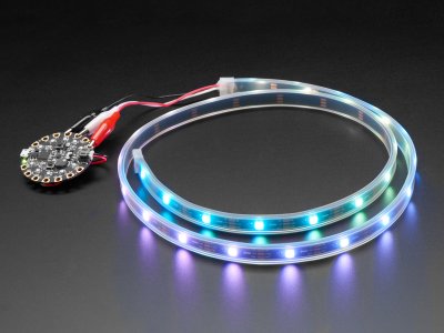 Adafruit NeoPixel LED Strip w/ Alligator Clips - 30 LEDs/meter