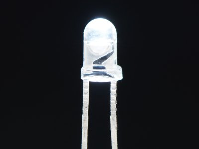 Clear White 3mm LED (25 pack)