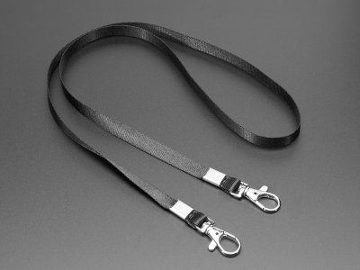 Double-Hook Lanyard in Adafruit Black