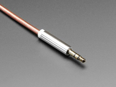 3.5mm Stereo Male/Male Cable - Copper Metal - 1 meter long