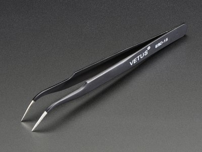 Fine tip curved tweezers - ESD safe