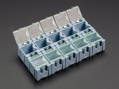 Tiny Modular Snap Boxes - SMD component storage - 10 pack