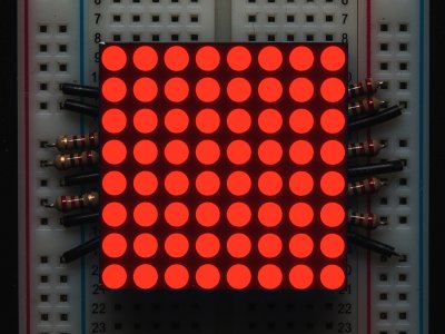 Small 1.2" 8x8 Ultra Bright Red LED Matrix