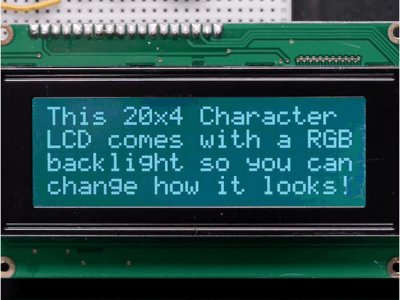 RGB backlight negative LCD 20x4 + extras