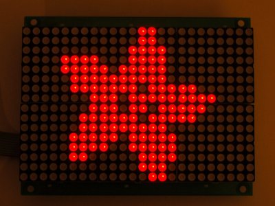 16x24 Red LED Matrix Panel - Chainable HT1632C Driver