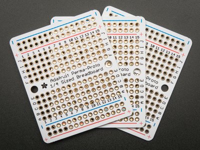 Adafruit Perma-Proto Quarter-sized Breadboard PCB - 3 Pack!