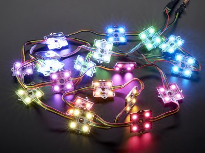 36mm  Square 12V Digital RGB LED Pixels (Strand of 20)