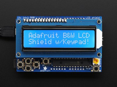 LCD Shield Kit w/ 16x2 Character Display - Only 2 pins used!