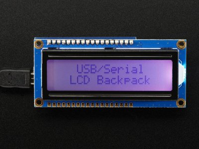 USB + Serial Backpack Kit with 16x2  RGB backlight positive LCD