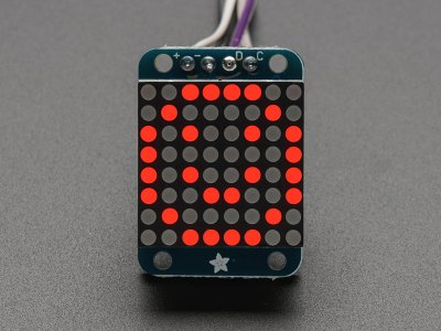 Adafruit Mini 8x8 LED Matrix w/I2C Backpack - Red