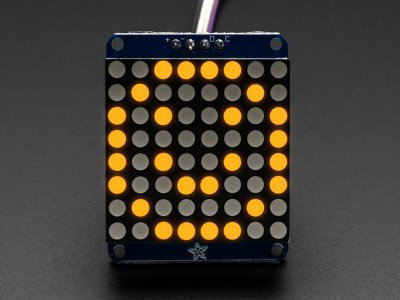 Adafruit Mini 8x8 LED Matrix w/I2C Backpack - Yellow