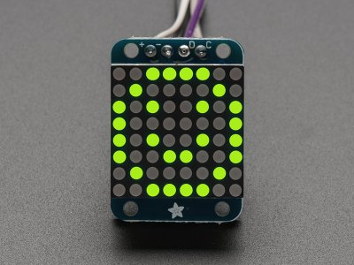 Adafruit Mini 0.8" 8x8 LED Matrix w/I2C Backpack - Yellow-Green