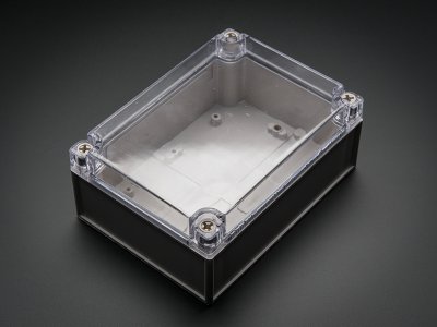 Large Plastic Project Enclosure - Weatherproof with Clear Top
