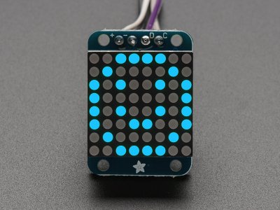 Adafruit Mini 8x8 LED Matrix w/I2C Backpack - Blue