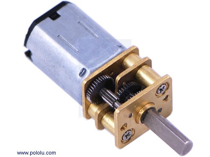 200RPM @ 6V 150:1 Micro Metal Gearmotor HP 6V with Extended Motor Shaft 1.6A 