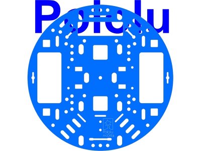 Pololu 5" Robot Chassis RRC04A Solid Light-Blue