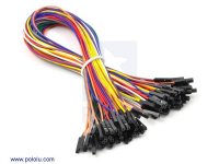 Premium Jumper Wire 50-Piece Rainbow Assortment F-F 12"