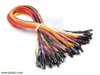 Premium Jumper Wire 50-Piece Rainbow Assortment M-F 12"