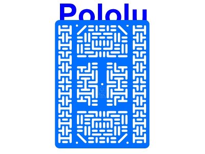 Pololu RP5/Rover 5 Expansion Plate RRC07B (Wide) Solid Light-Blu