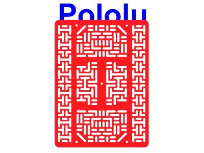 Pololu RP5/Rover 5 Expansion Plate RRC07B (Wide) Solid Red