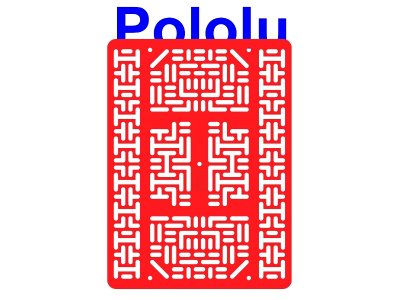 Pololu RP5/Rover 5 Expansion Plate RRC07B (Wide) Solid Red