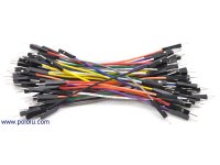 Premium Jumper Wire 50-Piece Rainbow Assortment M-M 3"