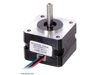 Stepper Motor: Bipolar, 200 Steps/Rev, 3526mm, 7.4V, 0.28 A/Pha