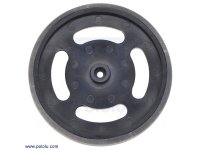 2-5/8" plastic Black wheel Futaba servo hub