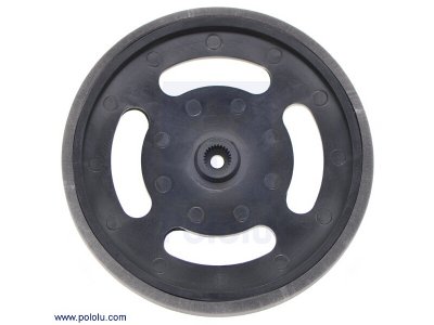 2-5/8" plastic Black wheel Futaba servo hub