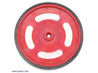 2-5/8" plastic Red wheel Futaba servo hub