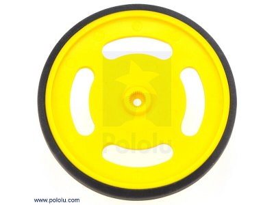 2-5/8" plastic Yellow wheel Futaba servo hub