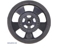 Solarbotics GMPW-B BLACK Wheel with Encoder Stripes, Silicone Ti