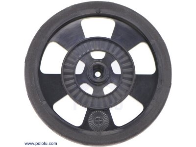 Solarbotics GMPW-B BLACK Wheel with Encoder Stripes, Silicone Ti
