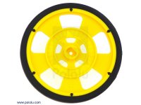 Solarbotics GMPW-Y YELLOW Wheel with Encoder Stripes, Silicone T