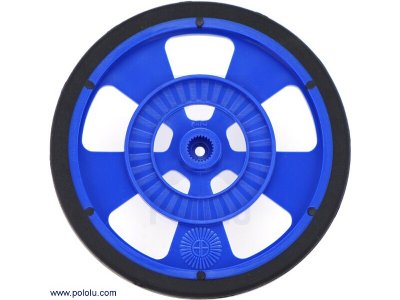 Solarbotics SW-LB BLUE Servo Wheel with Encoder Stripes, Silicon