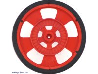 Solarbotics SW-R RED Servo Wheel with Encoder Stripes, Silicone