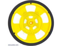 Solarbotics SW-Y YELLOW Servo Wheel with Encoder Stripes, Silico