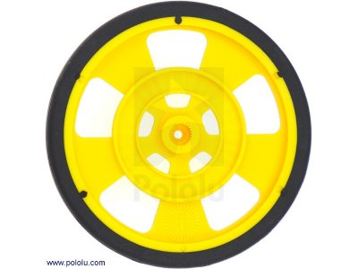 Solarbotics SW-Y YELLOW Servo Wheel with Encoder Stripes, Silico