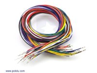Wires with Pre-crimped Terminals 20-Piece Rainbow Assortment M-F