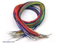 Wires with Pre-crimped Terminals 50-Piece Rainbow Assortment M-F